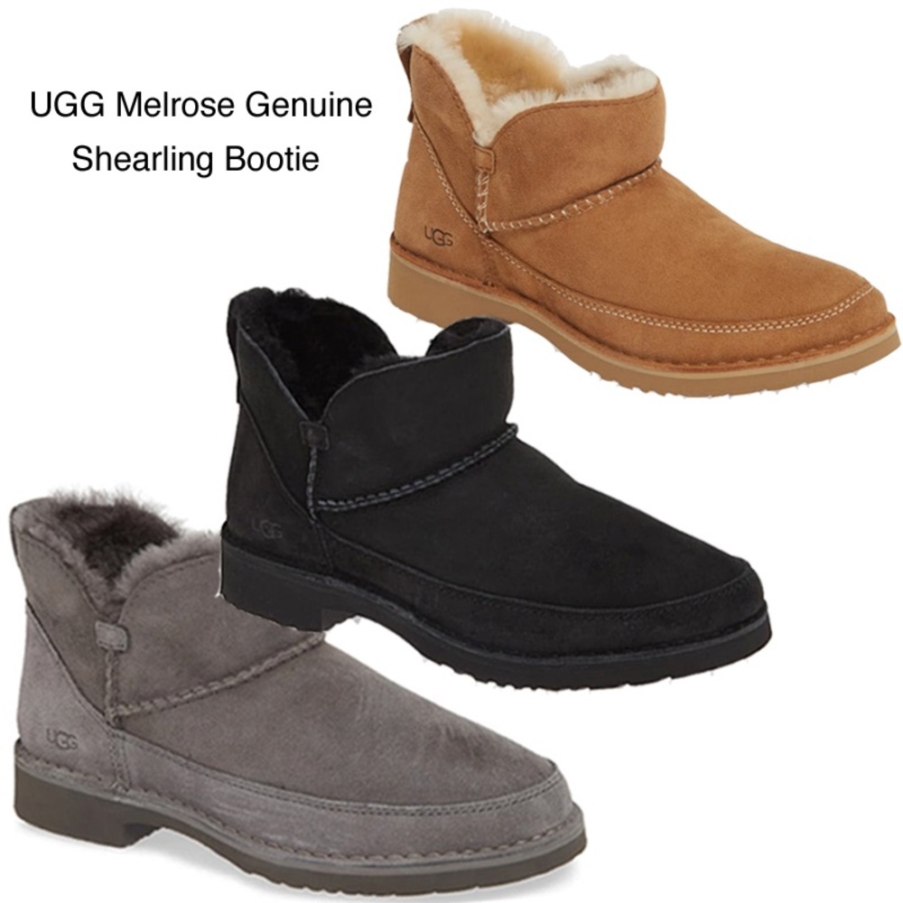 Ugg Melrose Genuine Shearling Bootie - Picture 4 of 8